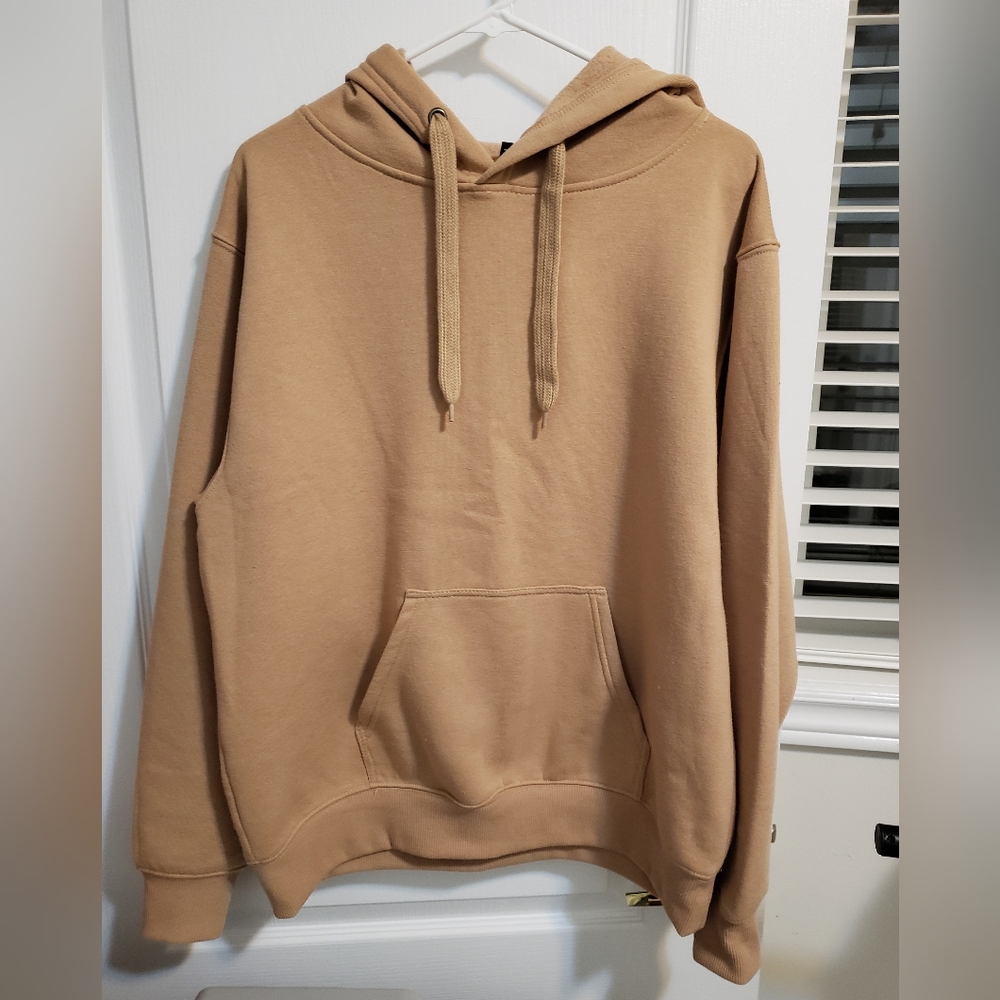 NWOT Forever 21 Women's Tan Camel Coloured Cozy Hoodie XL
